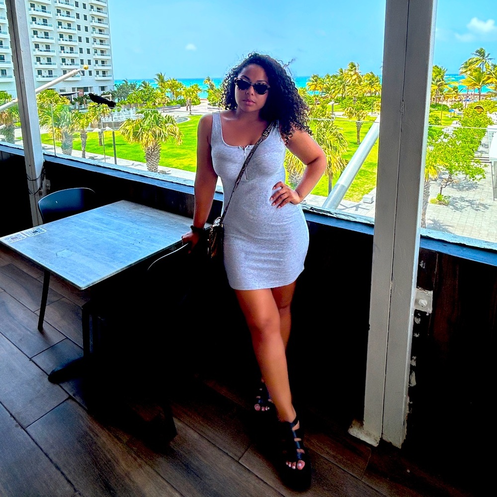 Gray dress, summer dress, grey short dress